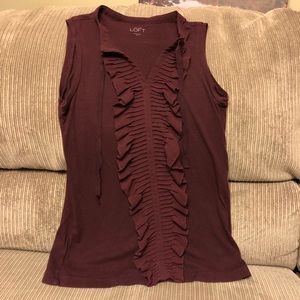 Maroon LOFT top